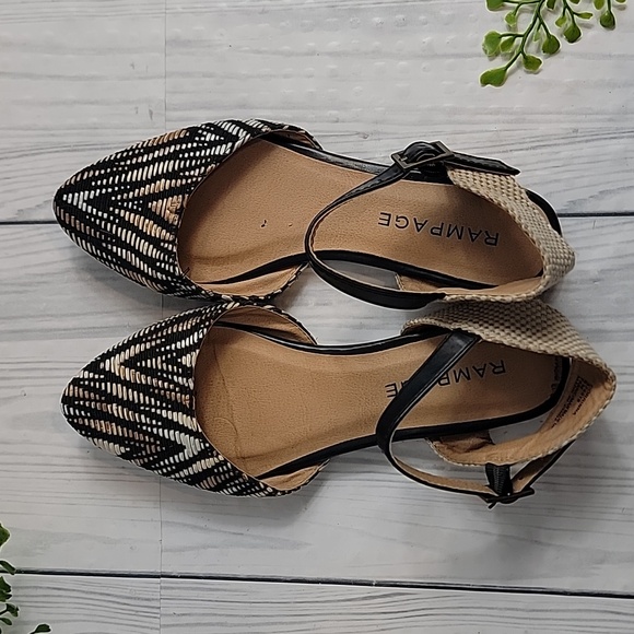 Rampage Corrinna Black and Cream Pointy Toe Flats Womens Size 6M - Picture 5 of 9